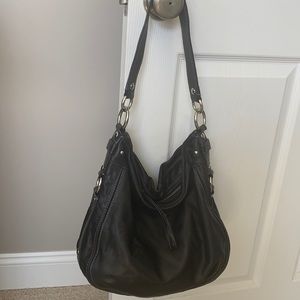 Coach black leather bag